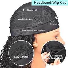 XSY Bandana con pelo humano, tela Ice Silk suave y fresca