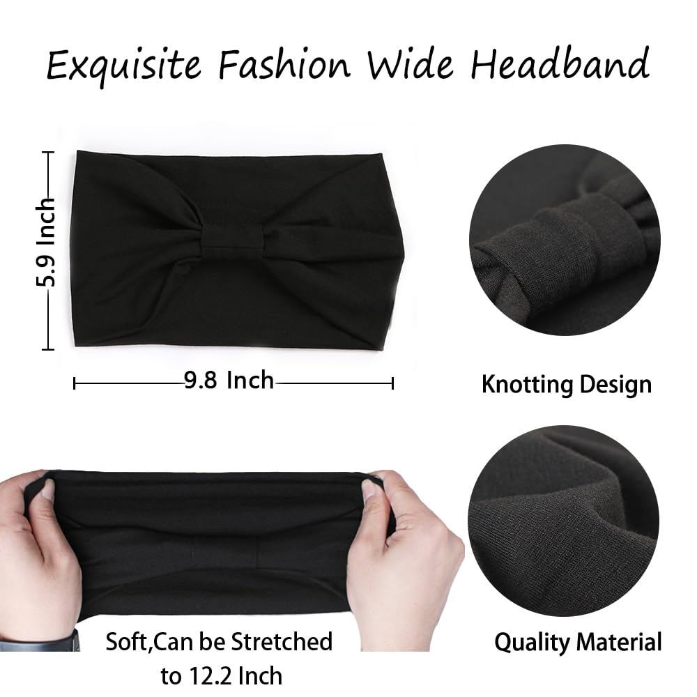 XTREND diadema bohemia negra usada durante yoga para mayor comodidad