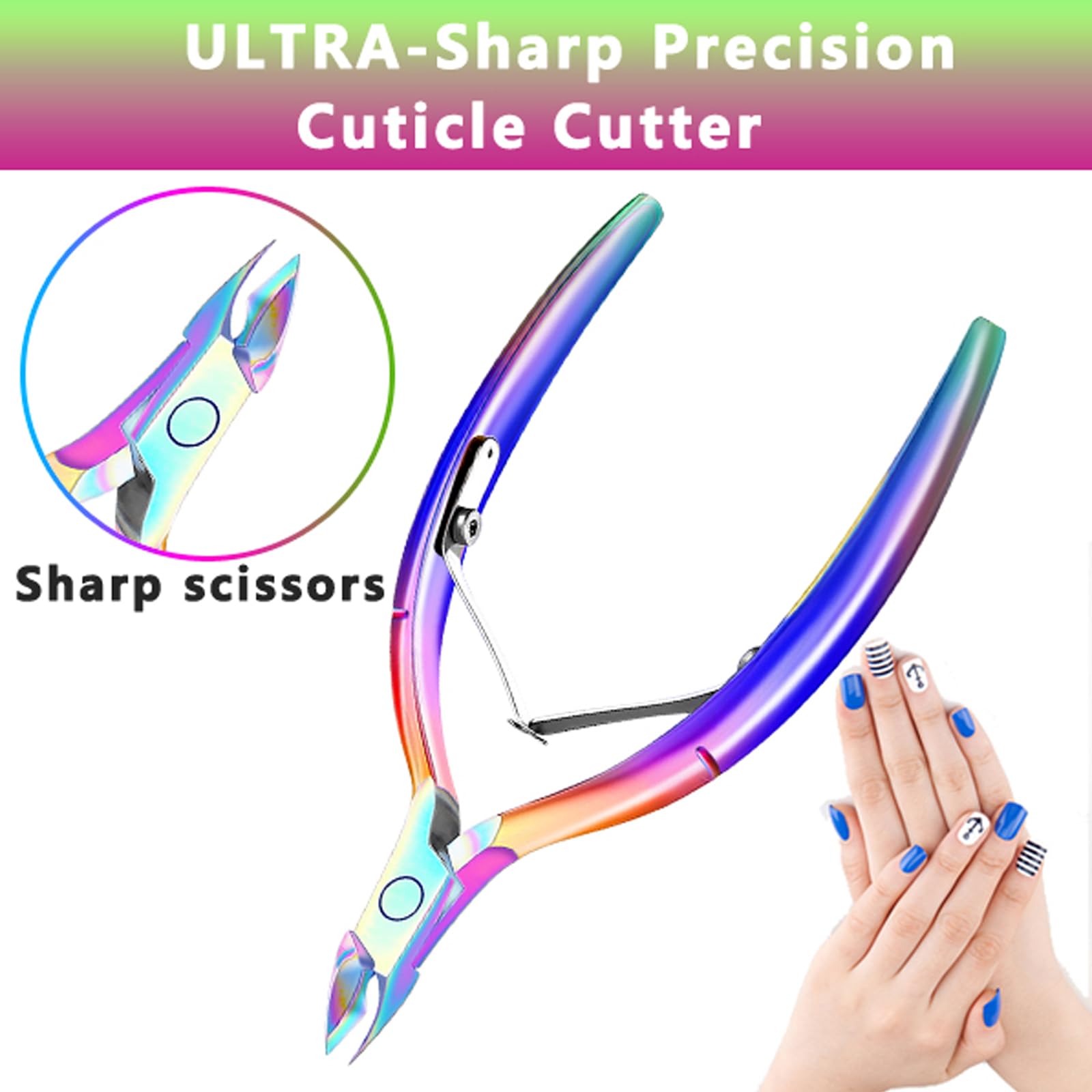 XUNXMAS cortacutículas ergonómico facilita manejo cómodo durante la manicura