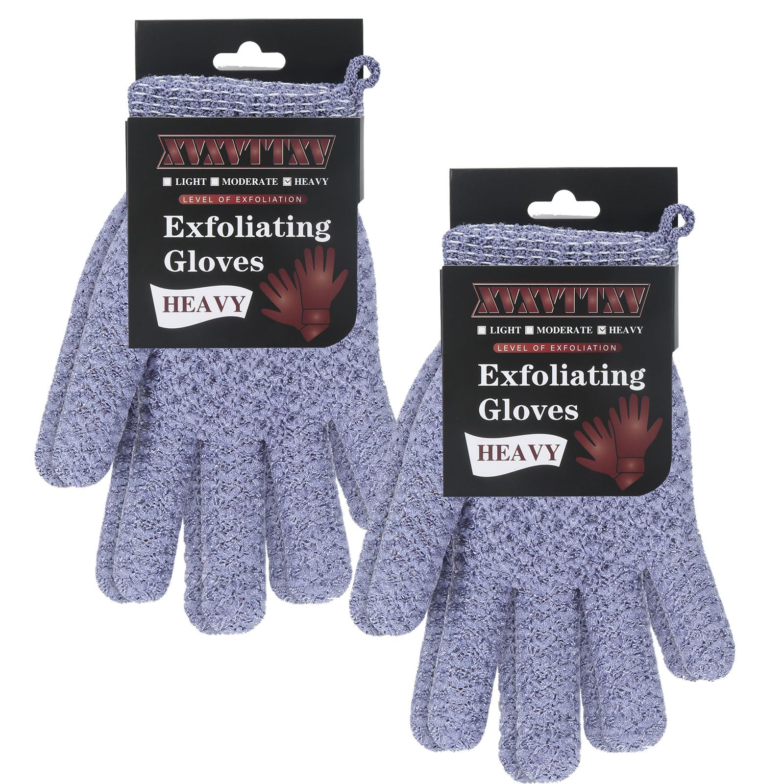 Guantes exfoliantes xvxvttxvv con textura doble para ducha y exfoliación suave