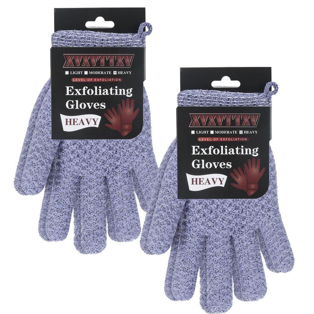 Guantes exfoliantes xvxvttxvv con textura doble para ducha y exfoliación suave