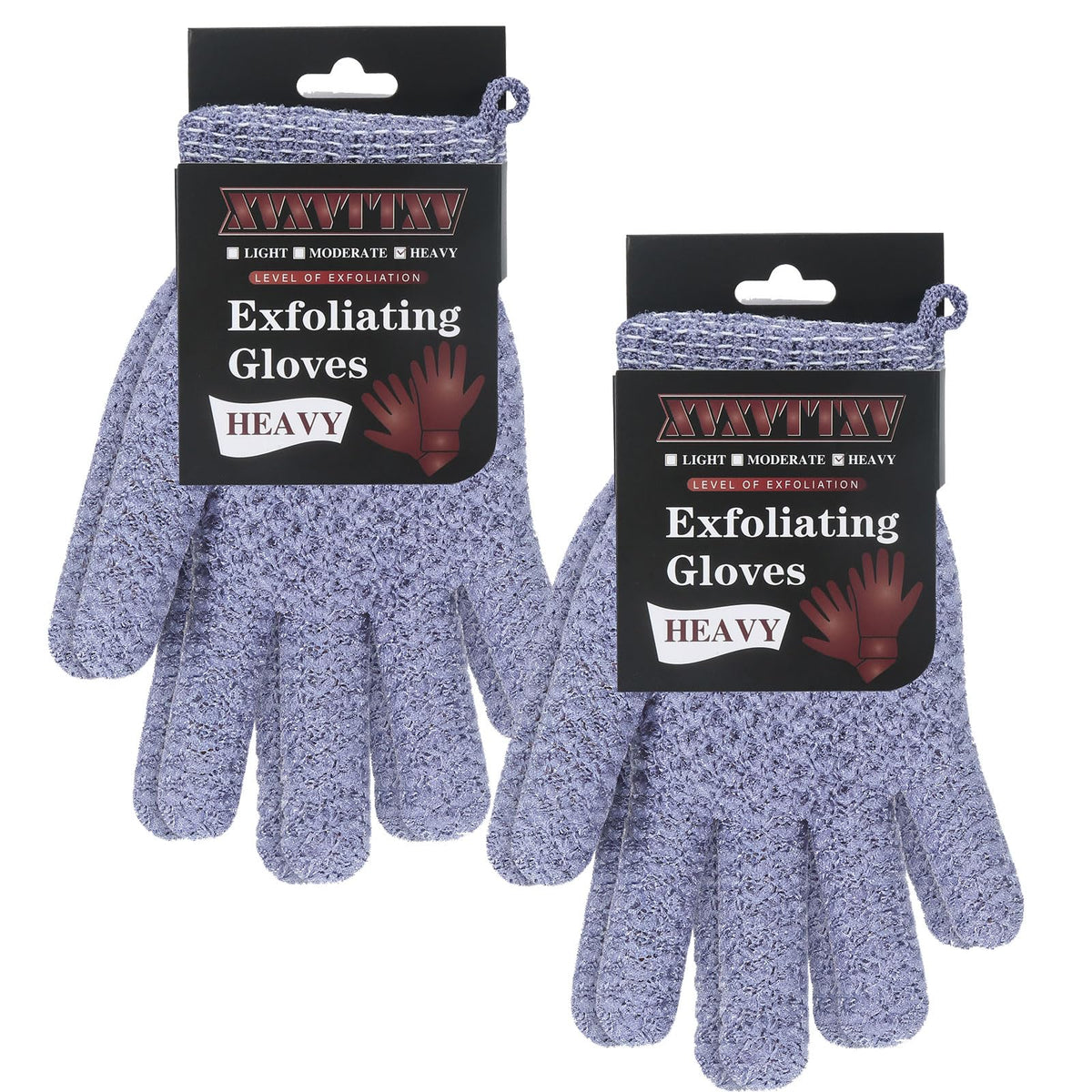 Guantes exfoliantes xvxvttxvv con textura doble para ducha y exfoliación suave