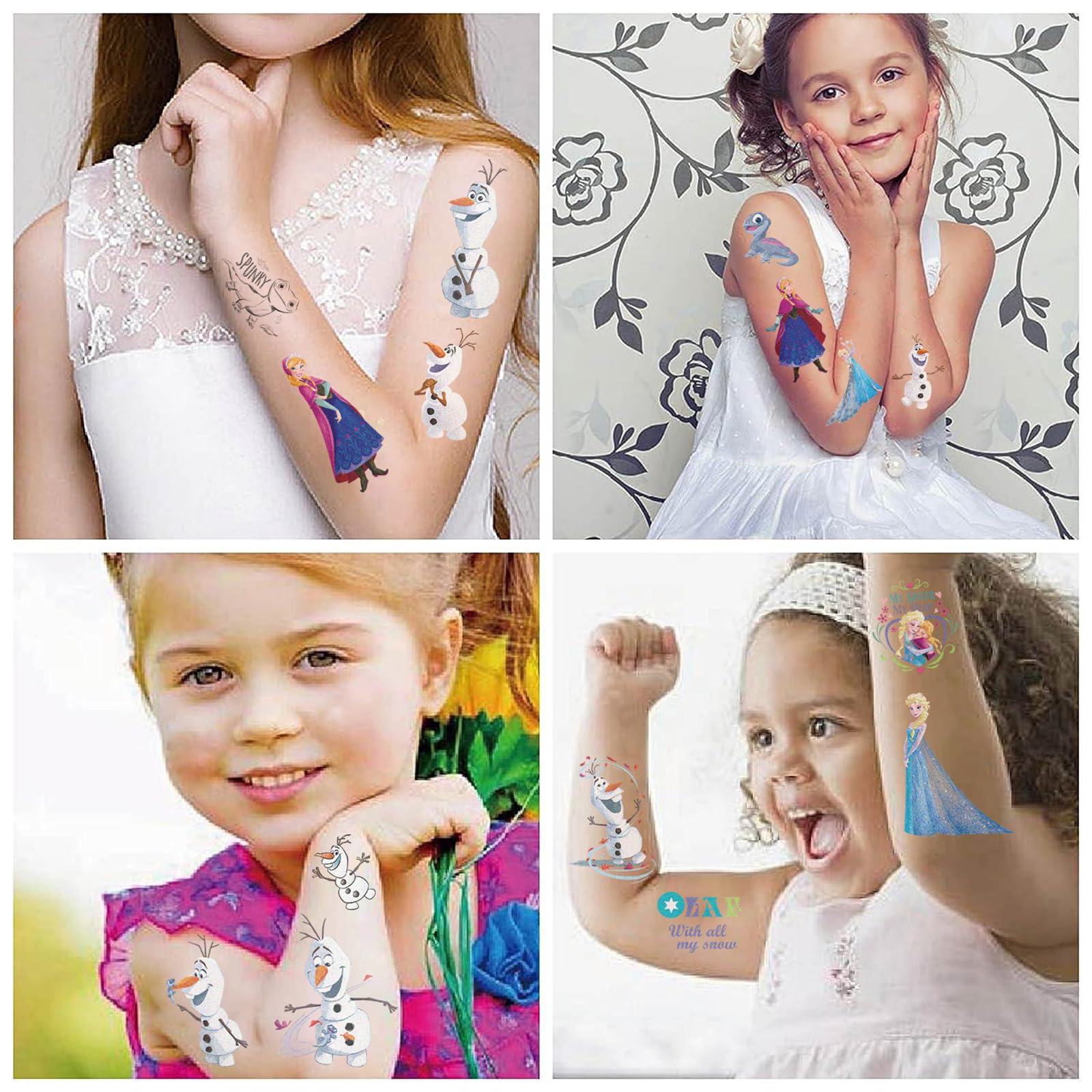 Tatuajes XYLL de princesas brillantes listos para premiar en clase.