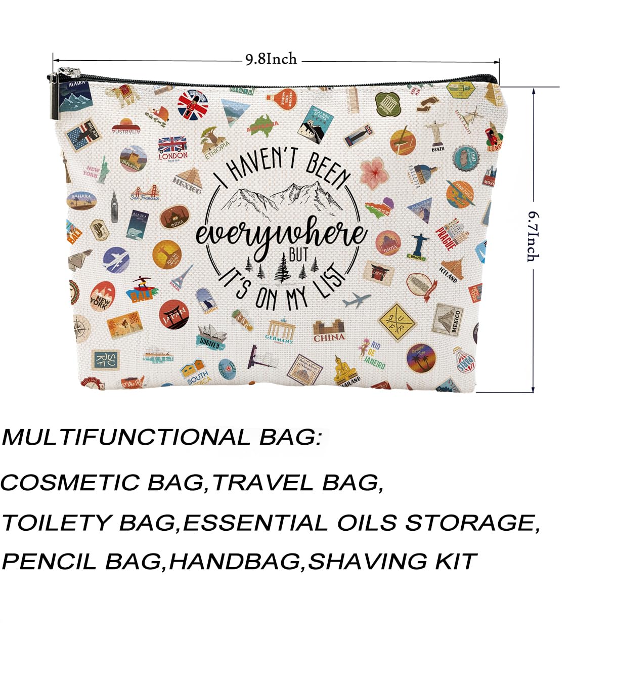 xyzone bolsa cosmética viaje interior: compartimentos para maquillaje y accesorios