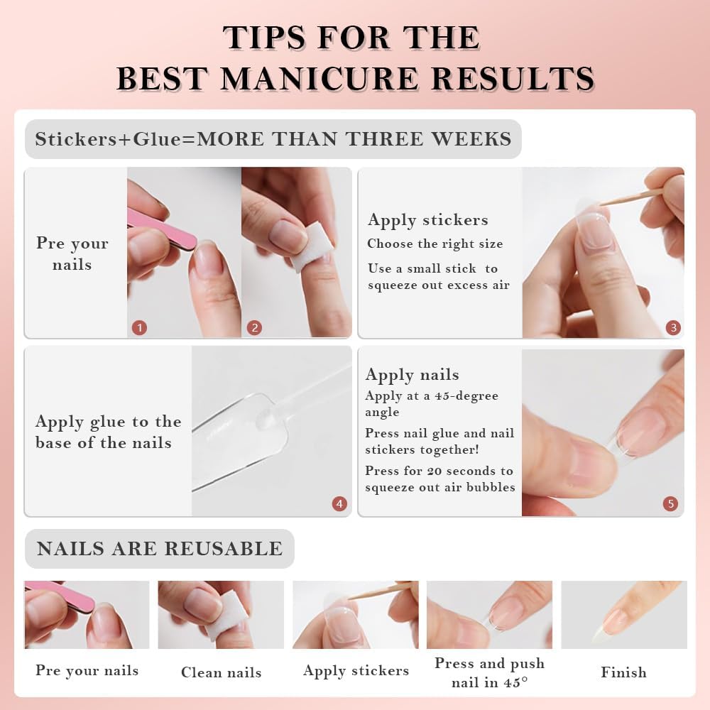 Pegamento líquido para uñas XZMeiLun que aumenta la duración de la manicura.