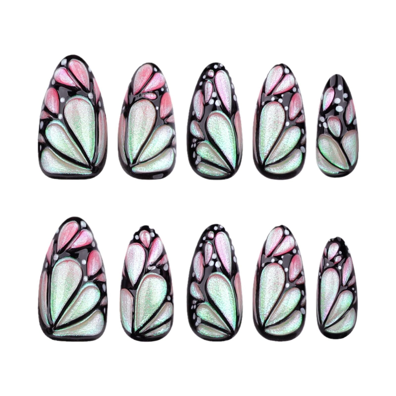 XZMeiLun Uñas mariposa 3D brillos holograma, efecto llamativo para ocasiones especiales