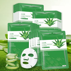 Mascarilla YAFUSIPE de aloe vera con hoja fresca para hidratar la piel.