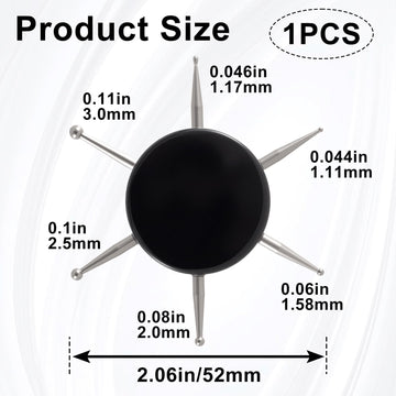 Puntas diferentes 1.11 mm de YALOJE para microdetalles precisos