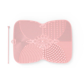 YalsFTY almohadilla de silicona para brochas con ventosa rosa, limpieza suave y segura