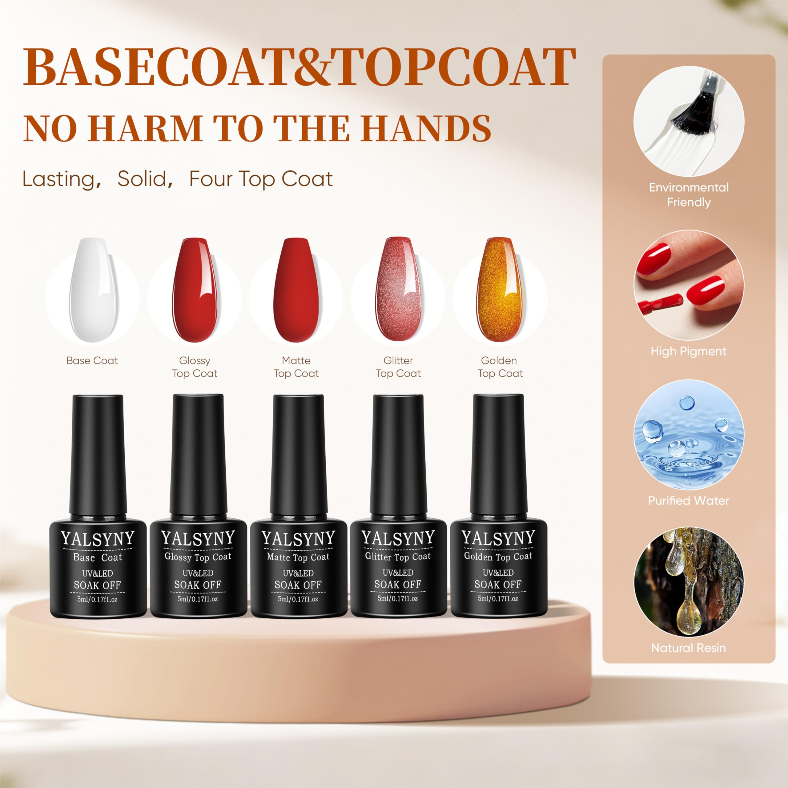 YALSYINY 36-color gel polish set with versatile shades