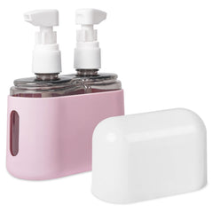 Yamadura botellas de viaje rosadas, fáciles de transportar para cremas y perfumes.