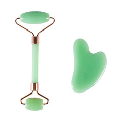 Rodillo de jade Yamhoho para revitalizar la piel y reducir la hinchazon matutina.