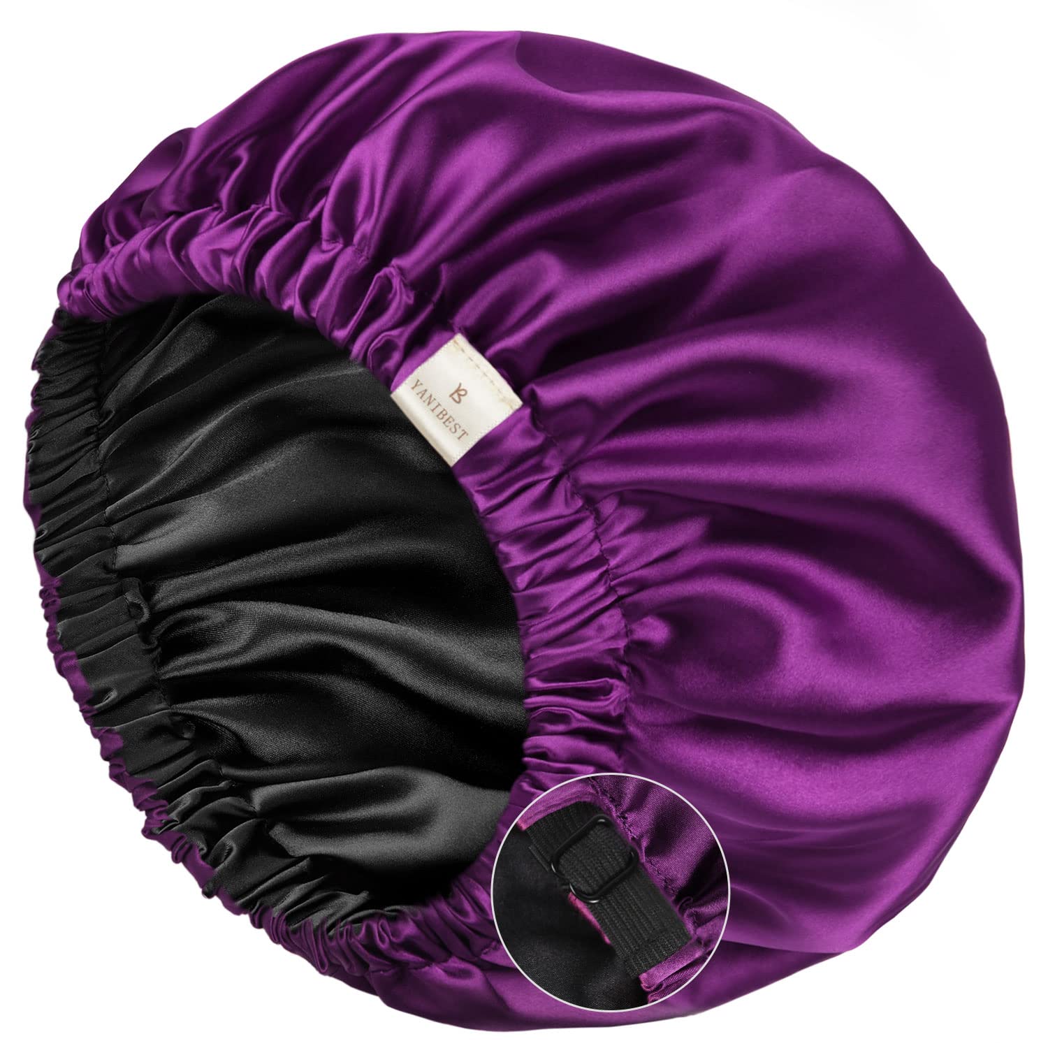 Yanibest bonete de satén para dormir, protege el cabello durante la noche.