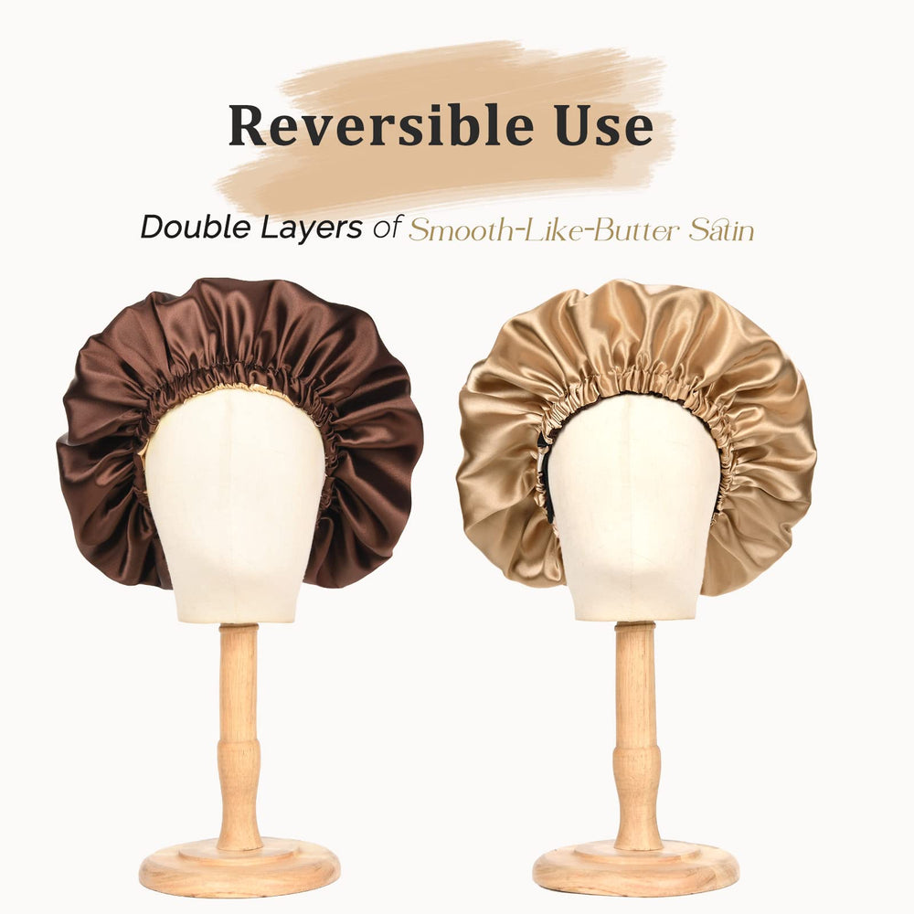 Yanibest bonete satén reversible, dos colores para combinar con tu cama.