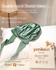 YANIBEST bonete satin ajuste elástico no deja marcas, confort nocturno.