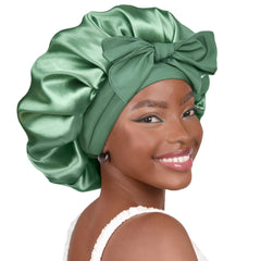 YANIBEST bonete satin doble capa para dormir reduce fricción y protege el cabello.
