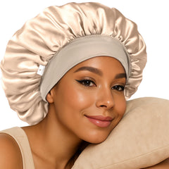 YANIBEST bonete de seda, doble capa para dormir, protege el cabello mientras descansas.