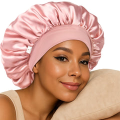 Yanibest bonete de seda con doble capa para dormir mantiene el cabello suave