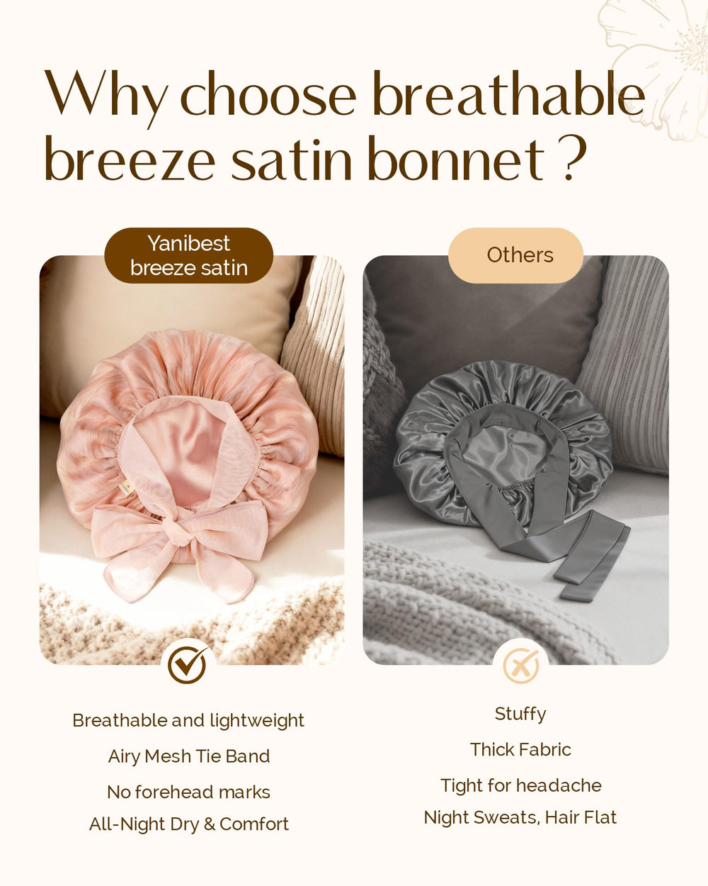 bonete yanibest seda protege cabello y reduce frizz durante la noche