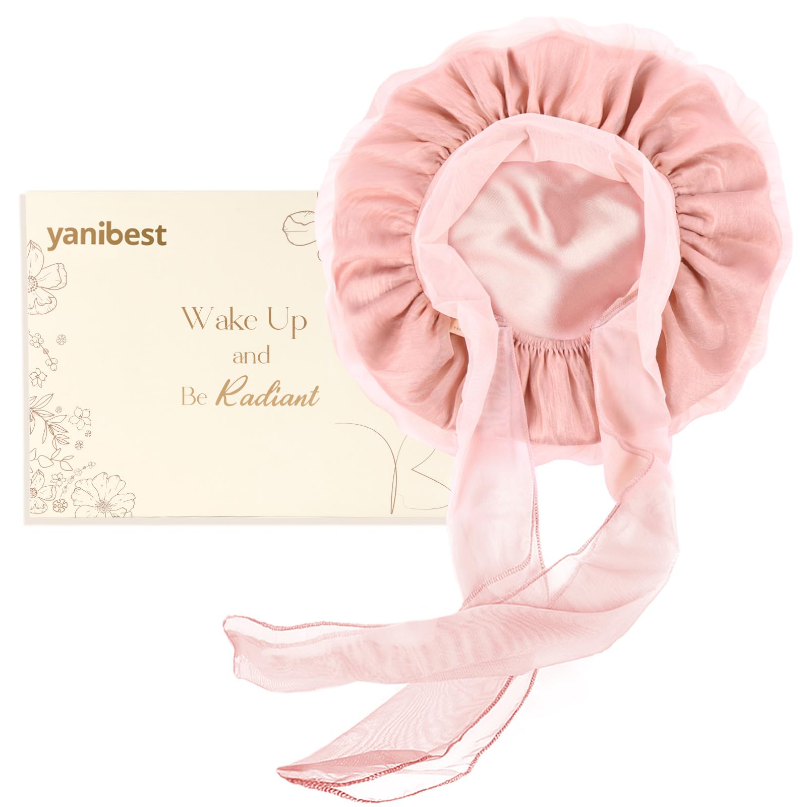 bonete yanibest de seda transpirable para dormir protege el peinado y reduce frizz