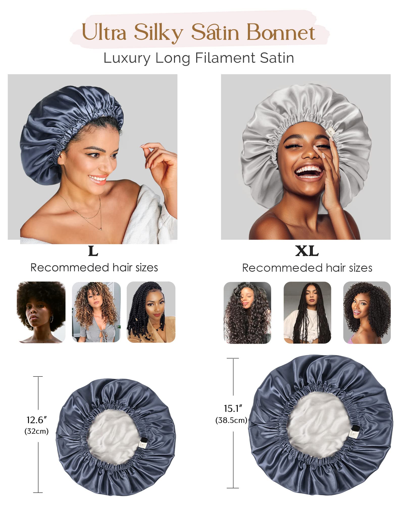 Gorrito satén YANIBEST disponible en varios colores para combinar con tu estilo.