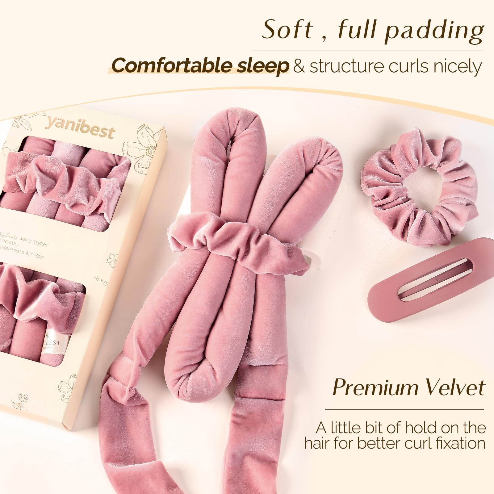 Yanibest gomas de terciopelo, sujeción cómoda para recogidos
