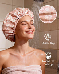 Yanibest gorro ducha impermeable con forro satinado mantiene el peinado.
