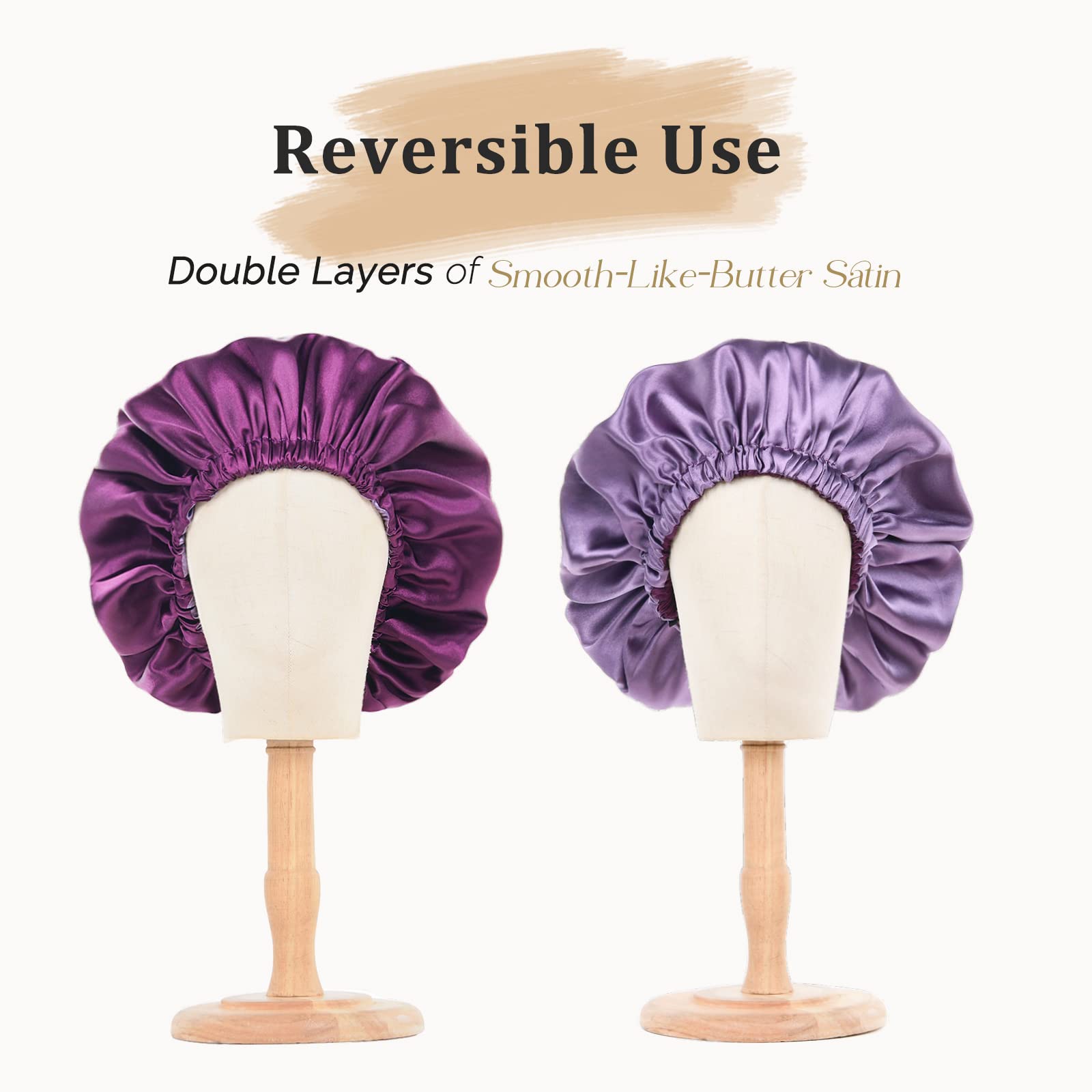 Gorro satén Yanibest suave reduce fricción y enredos para cabello más suave.