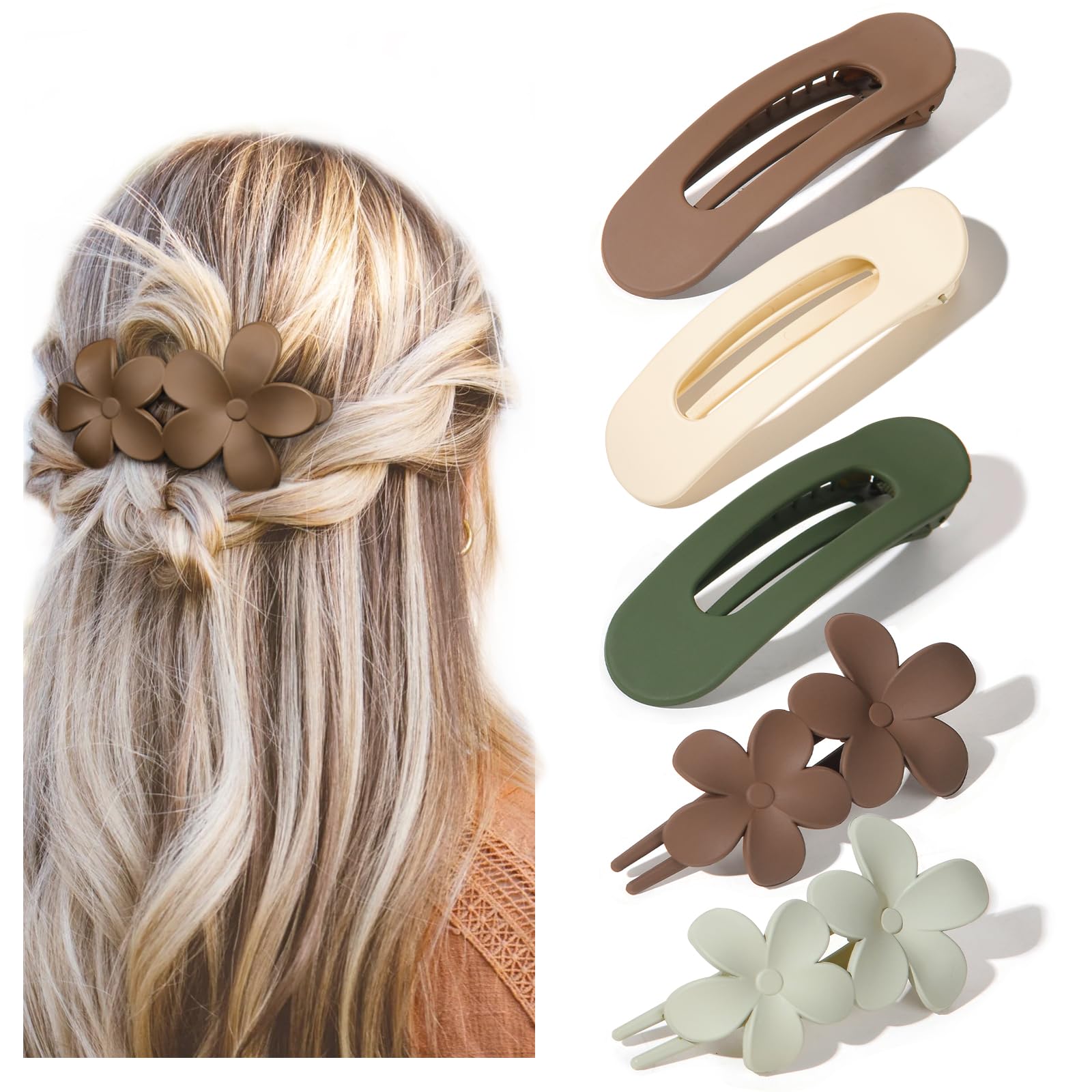 Pinzas planas Yanibest para cabello con acabado brillante y sujeción rápida.