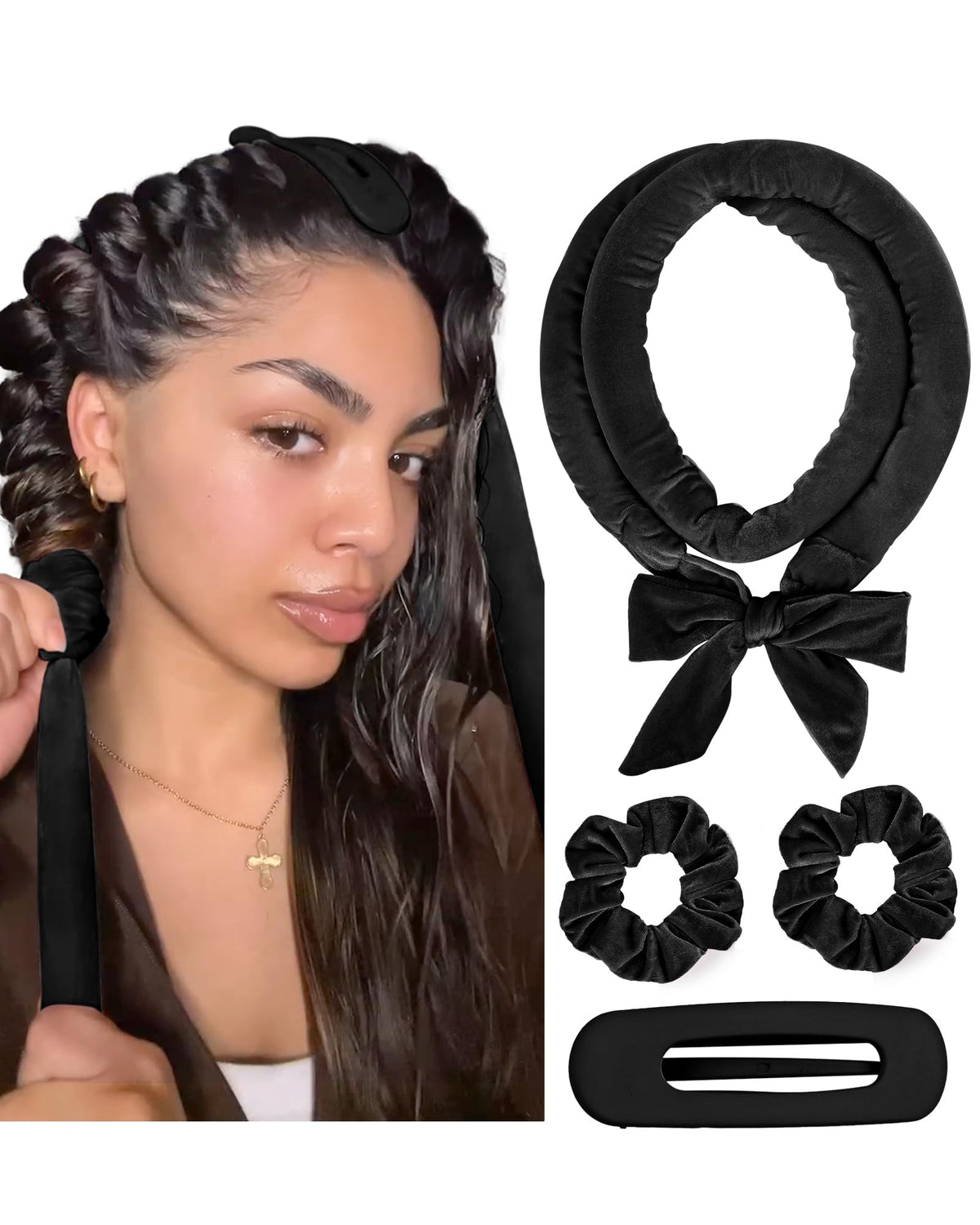 Yanibest rizos sin calor para dormir: conjunto completo para peinados nocturnos