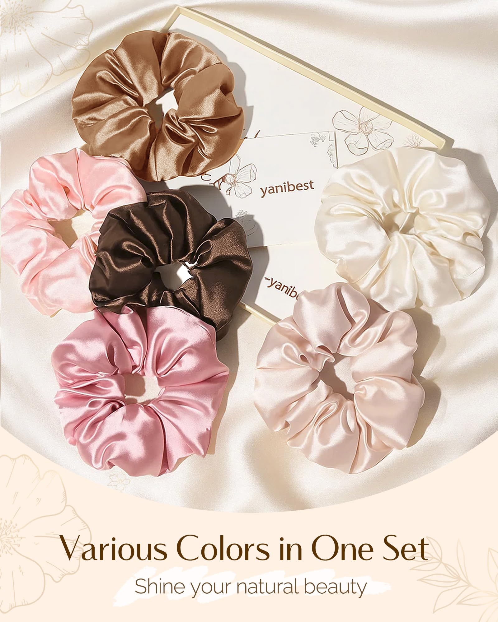 Yanibest satin scrunchies care and washing tips illustration