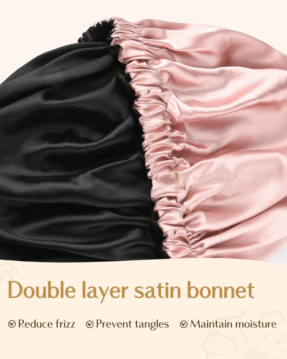 Una talla para todo tipo de cabello con bonete YANIBEST, versatilidad nocturna