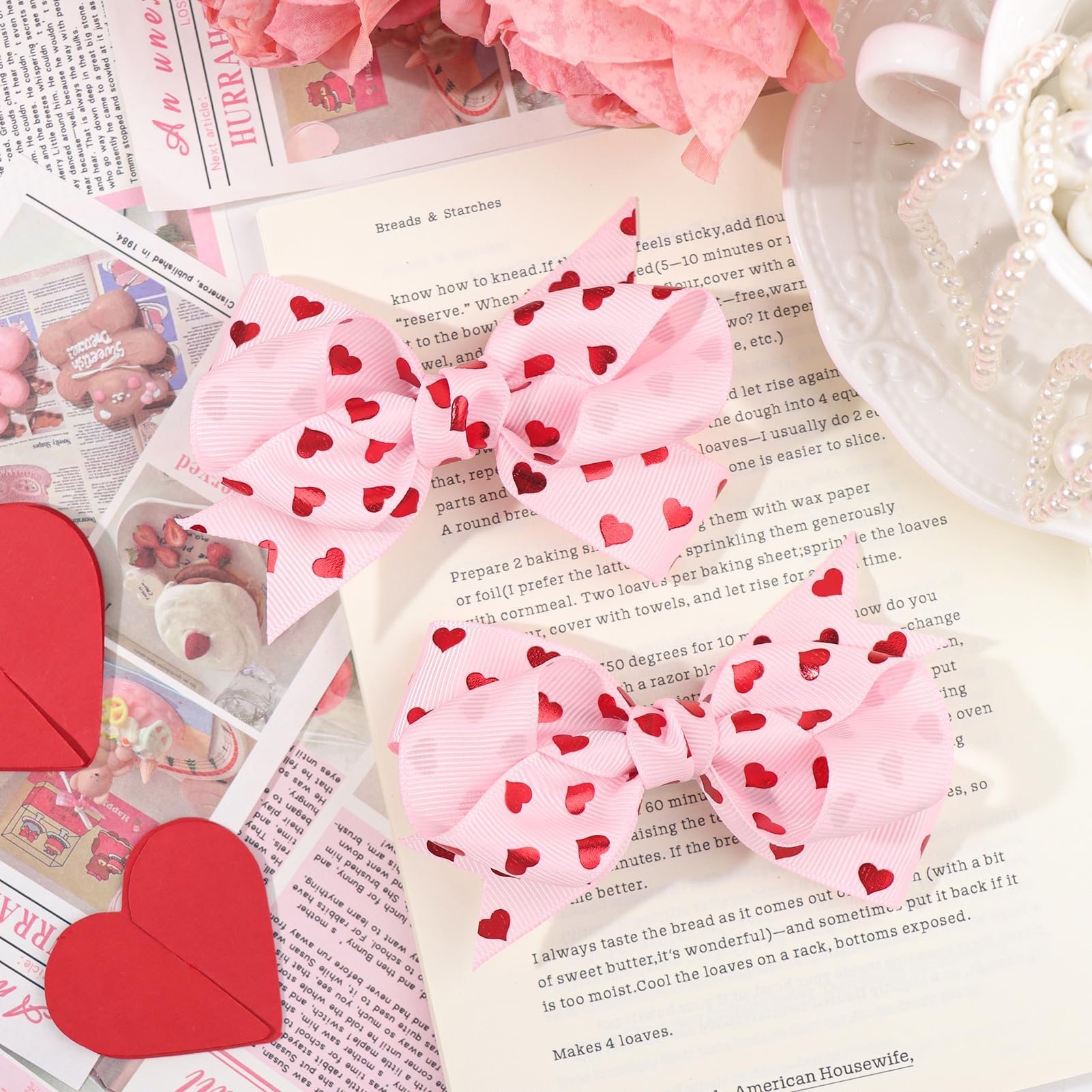 YanJie conjunto de lazos con corazones, perfecto para fiestas.