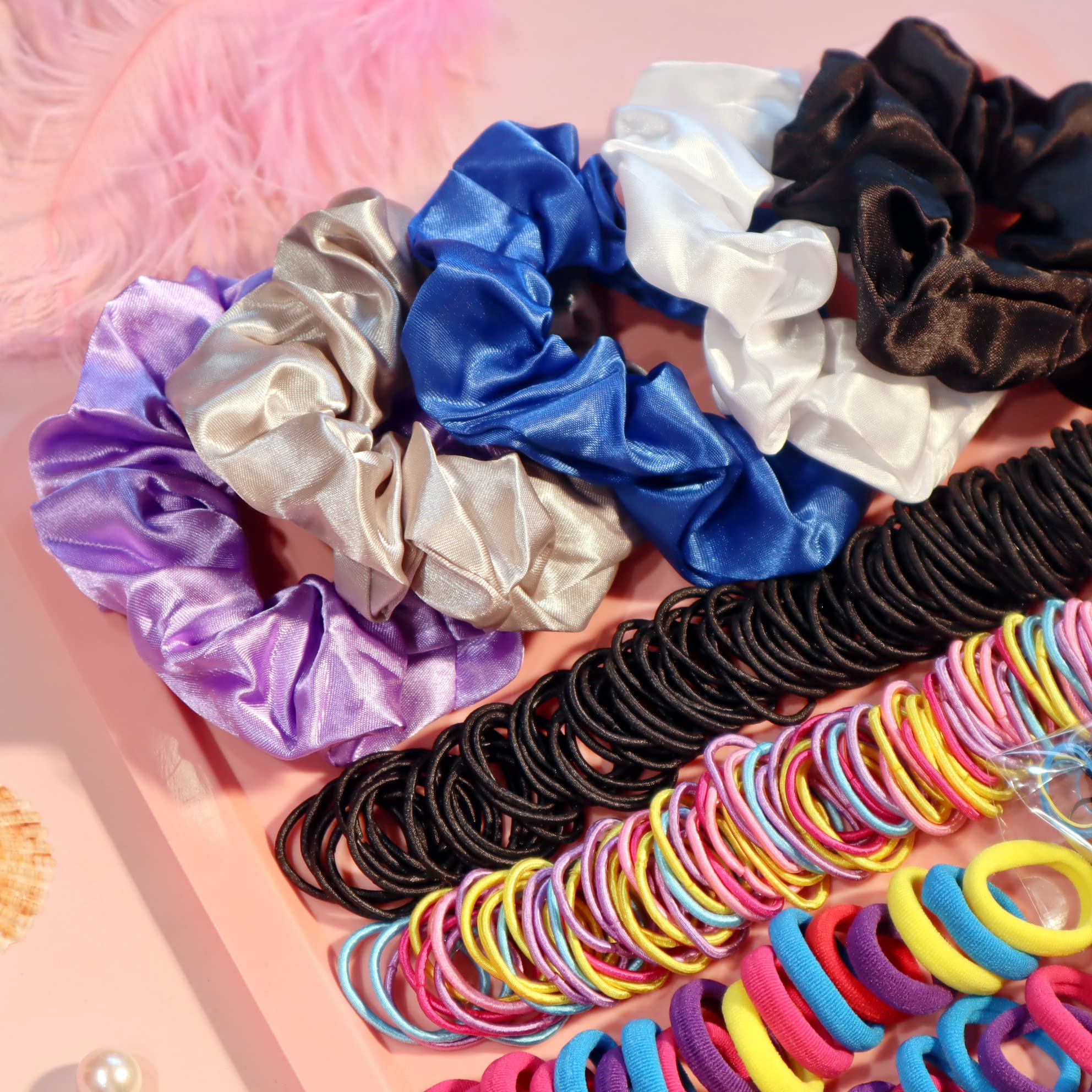 YANRONG scrunchies para niñas multicolor, suaves y cómodos para el día a día.