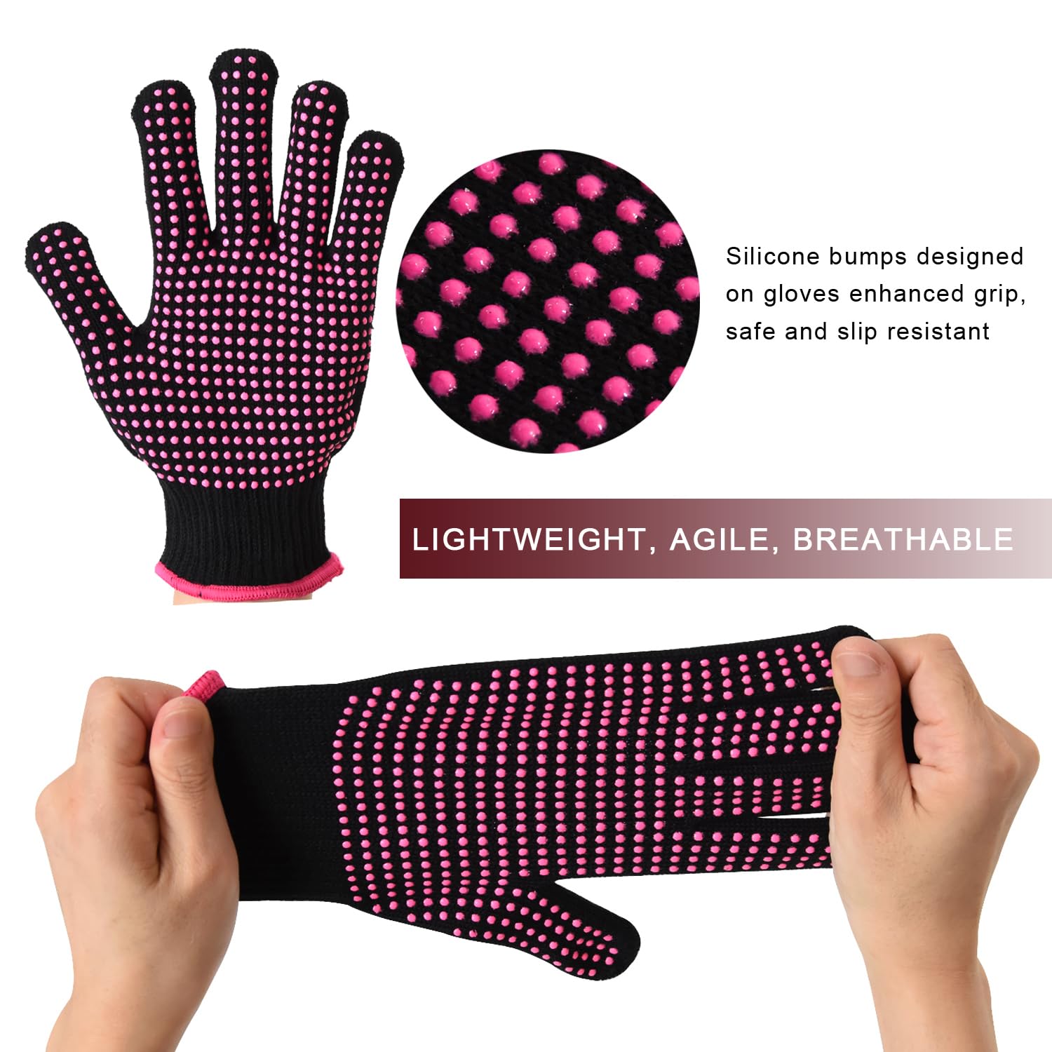 Guantes YANTAISIYU para rizar cabello protegiendo las manos al manejar herramientas