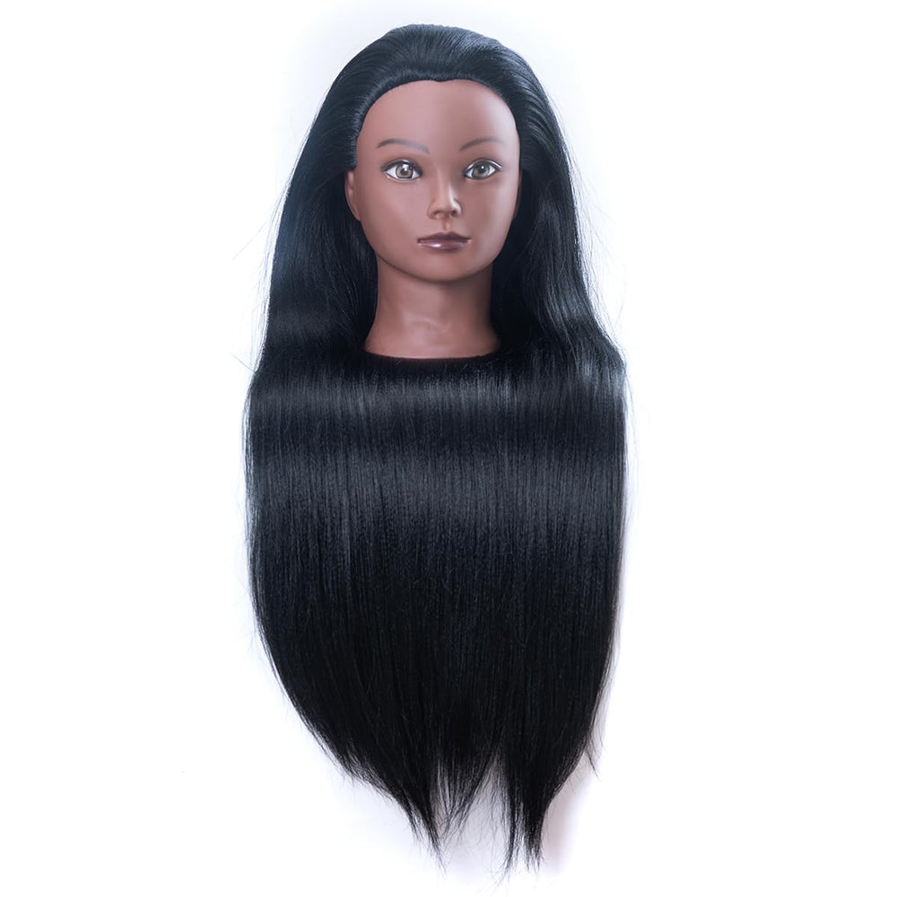 Cabeza-maniquí YANZIJF con cabello multicolor para demostraciones visuales