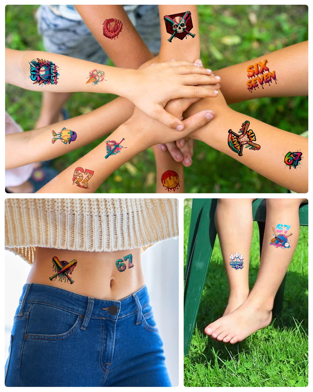 Tatuajes hipoalergénicos YanZonic drip para piel sensible.