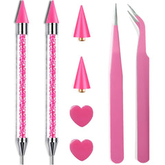 Yaoociy kit recogepiedras rosa con doble cabeza para recogida precisa.