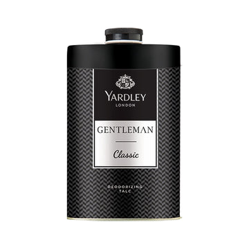 Frasco de Talco Yardley Gentleman para sensación fresca y duradera.