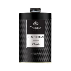 Frasco de Talco Yardley Gentleman para sensación fresca y duradera.