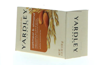 Jabón Yardley avena almendra, aroma cálido que acompaña la rutina diaria.