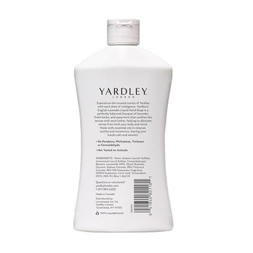 Yardley Lavanda Inglesa: espuma cremosa que deja piel suave y perfumada tras lavar las manos.