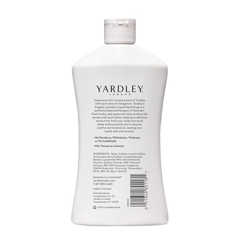 Yardley Lavanda Inglesa: espuma cremosa que deja piel suave y perfumada tras lavar las manos.