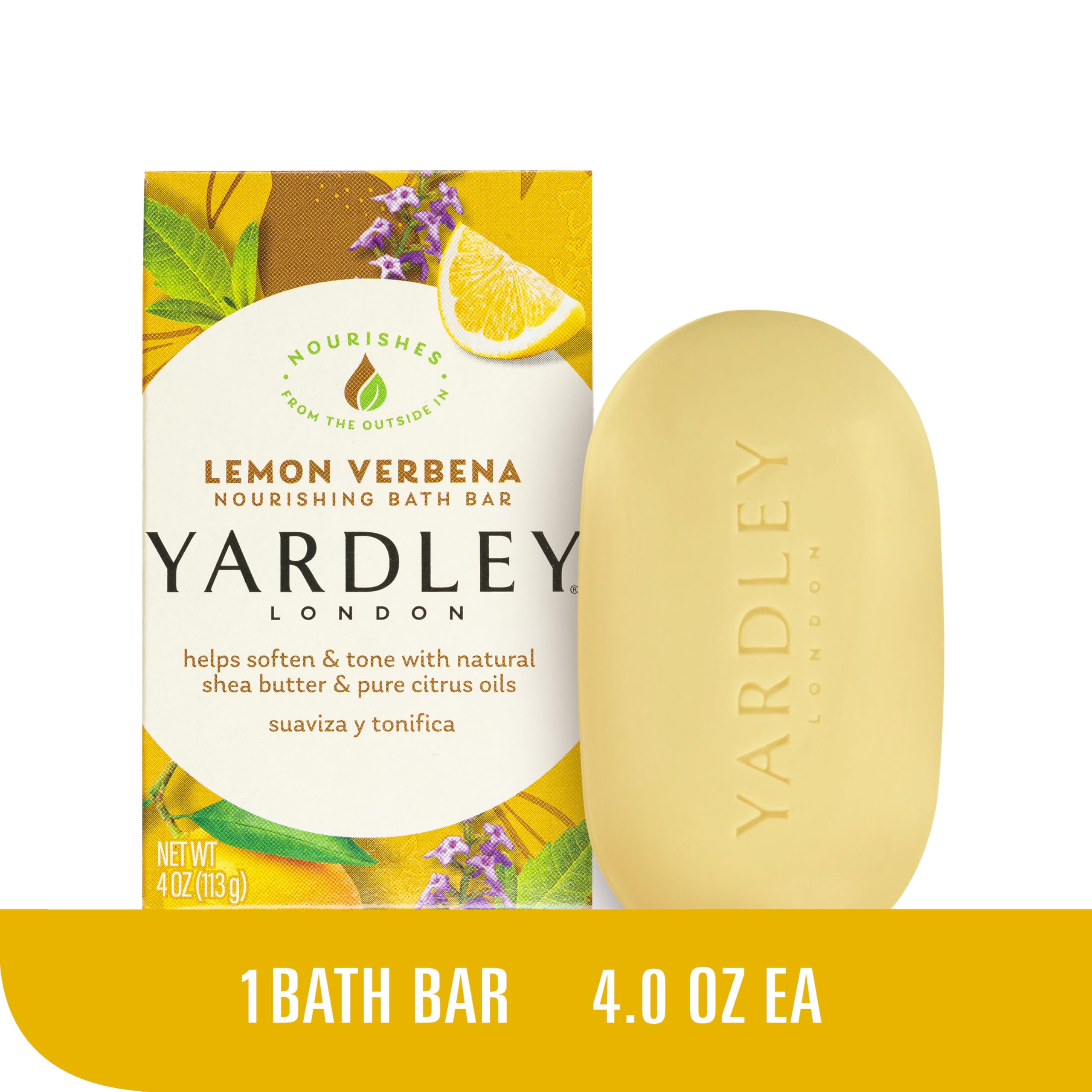 Yardley Lemon Verbena con aceites cítricos puros para aroma vigorizante