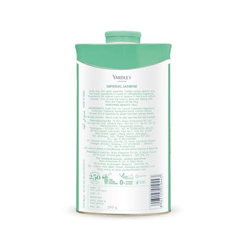 Talco perfumado Yardley London, aplicación corporal para aroma duradero