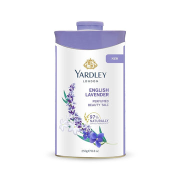 Yardley talco lavanda, frasco de 250 g con aroma suave para la piel