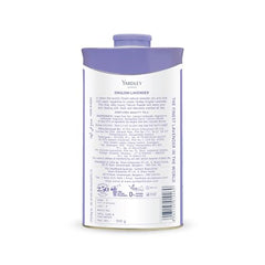 Yardley Lavanda talco en frasco compacto para uso diario.