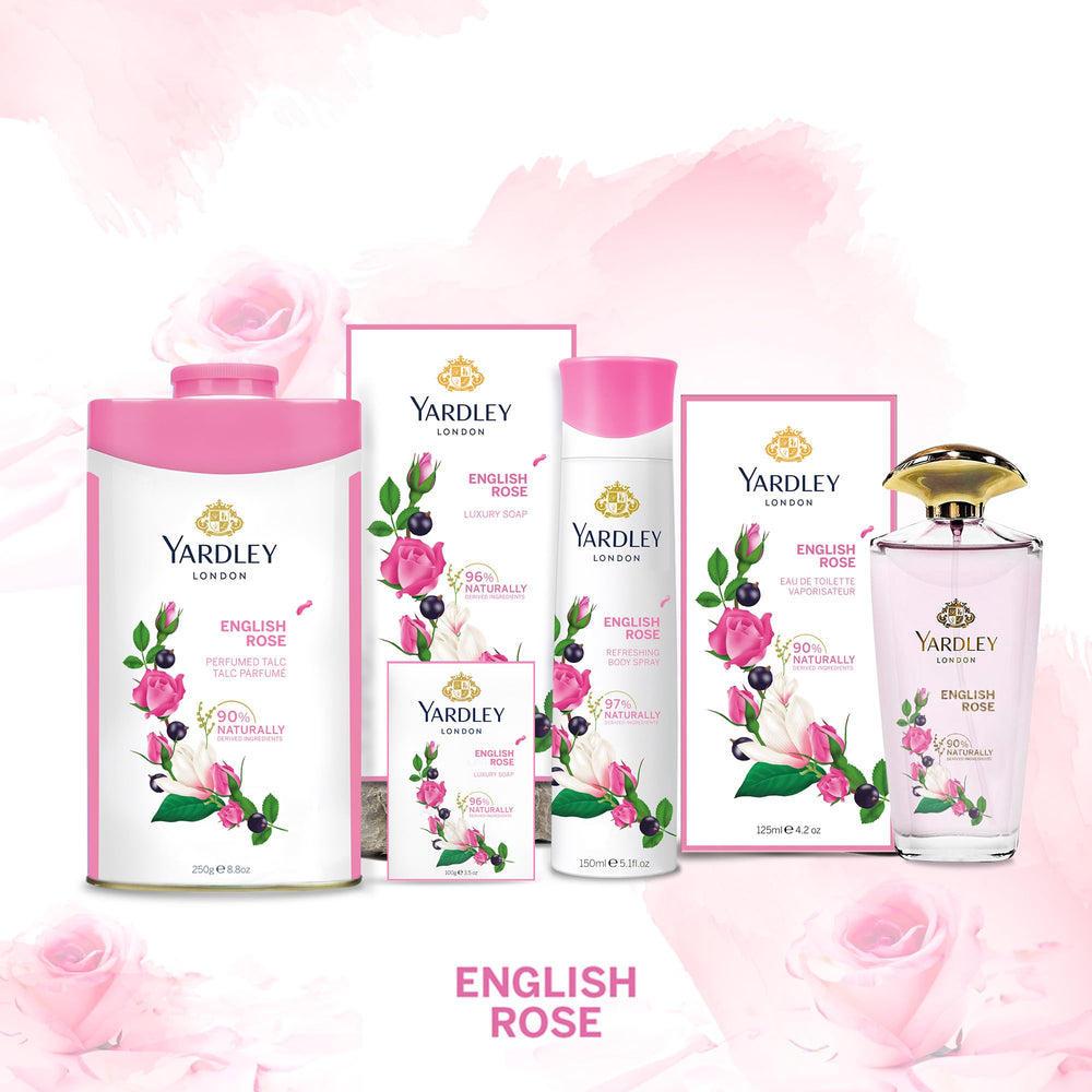 Aroma de rosas Yardley Rosa, perfil floral ligero.