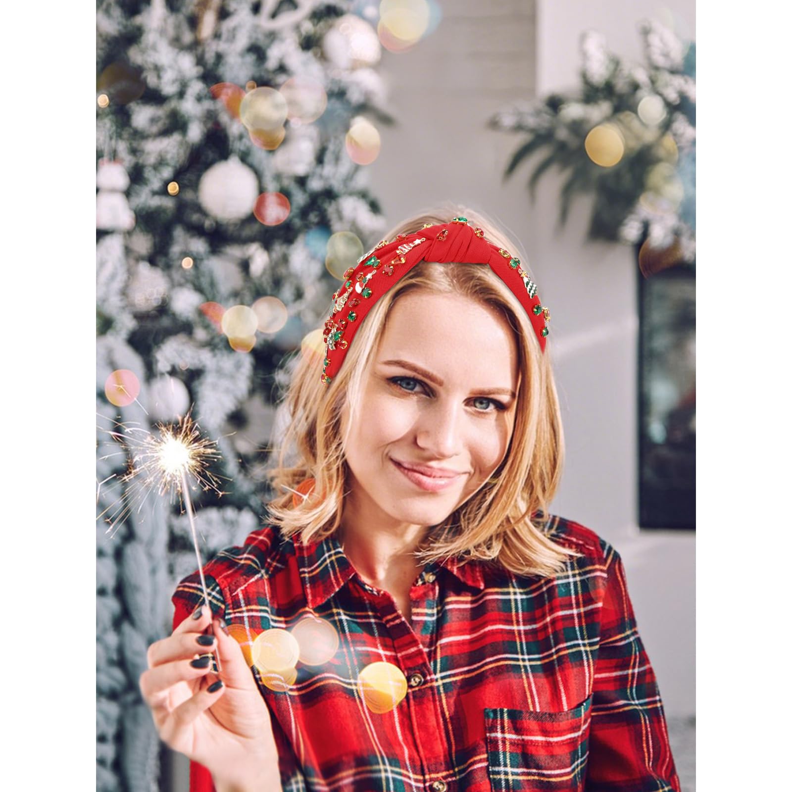 Regalo ideal YARIEW: diadema navideña con diseño temático.