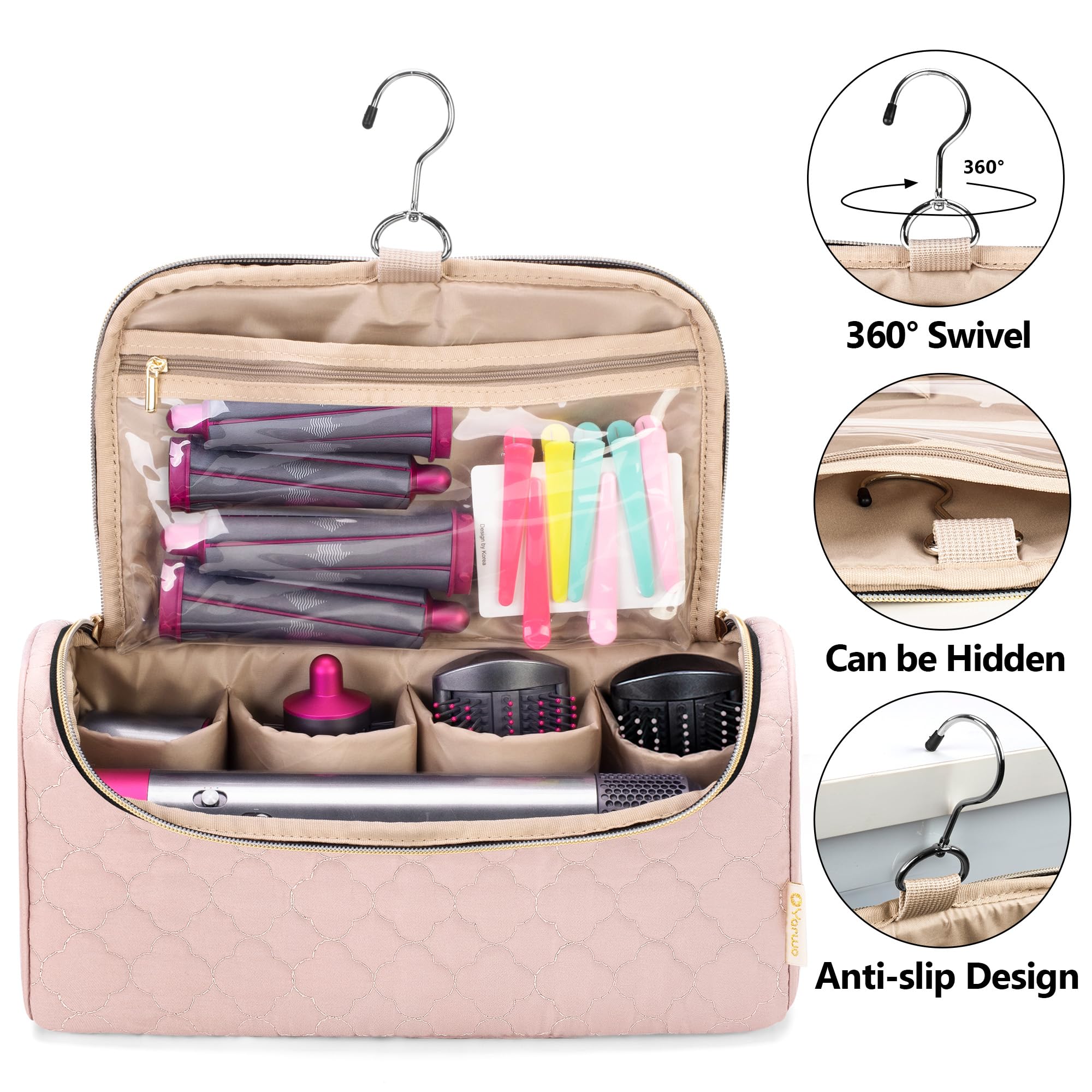 Yarwo Airwrap con capacidad amplia para accesorios